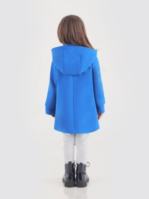 058 пальто синее